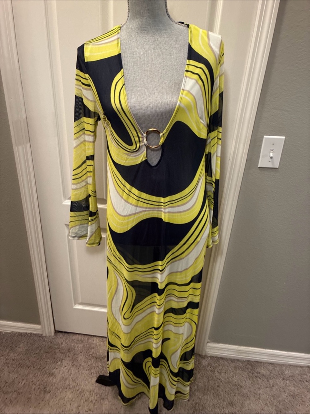 Trina turk ladies swim suit cover maxi dress - Picture 2 of 5